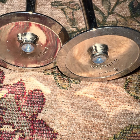 1960s Vintage Silver Solingen Germany Candlesticks Candle Holders 5" MCM Set - Picture 3 of 10